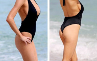 Mỹ nữ 'phồn thực' diện áo tắm xẻ ngực sâu hoắm quá hot