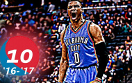 Top 10 pha bóng hay của Russell Westbrook mùa này