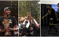 King LeBron lập kỷ lục và cúi đầu, Kevin Durant vỡ òa trong hạnh phúc