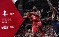 Highlights NBA: Houston Rockets 137-110 Utah Jazz