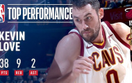 Video NBA: Kevin Love chơi cực hay trong chiến thắng của CAVs trước Miami Heat