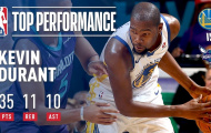 Video NBA: Triple-Double thứ 9 trong sự nghiệp của Kevin Durant