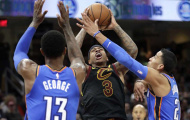 Video NBA: 'Big three' của OKC Thunder hủy diệt Cleveland Cavaliers