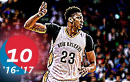 Video NBA: Top 10 pha bóng hay nhất của Anthony Davis mùa 2016-17