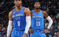 NBA 2017-18, OKC Thunder 125-105 Golden State Warriors: Westbrook, George thay phiên gánh team