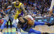 Dự đoán NBA 2017-18, Thunder (31-24) vs Lakers (22-31): Westbrook làm khán giả, sấm sét khó tạo uy lực