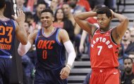 Oklahoma 132-125 Toronto: Russell Westbrook với triple-double thứ 102 càn quét bầy khủng long