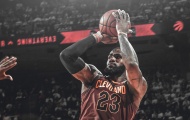 Bố Klay Thompson ngã mũ sau cú ném 'chết người' của LeBron James