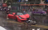 Siêu xe Ferrari 458 ‘vỡ nát’ chỉ sau vài phút vào tay một phụ nữ