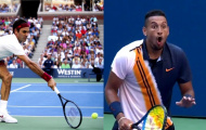 Kyrgios há hốc mồm trước cú đánh 'ảo diệu' của Federer