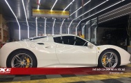 ‘Theo dấu’ siêu xe Ferrari 488 GTB Spider màu trắng độc nhất Việt Nam đi ‘spa’