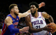 Joel Embiid áp đảo dưới rổ, 76ers phục thù Pistons