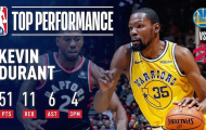 Video 51 điểm của Durant trong ngày Warriors 'phơi xác' ở hang khủng long