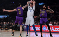 Luka Doncic có block LeBron James bao nhiêu lần đi nữa, Lakers vẫn thắng dễ dàng Dallas