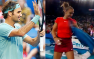 Video tay vợt nữ Hy Lạp 'chôm' khăn tắm của Federer