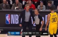 Sự nóng giận của HLV Steve Kerr gián tiếp đem về chiến thắng cho Blazers