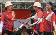 Người đẹp môn bắn cung Ánh Nguyệt cùng đồng đội mất huy chương vàng trước tuyển Philippines