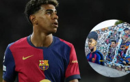 Barcelona ra mắt áo số 10 cho Lamine Yamal bằng tranh tường khổng lồ