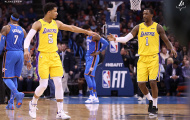 NBA 2017-18, Los Angeles Lakers -Oklahoma City Thunder : Russell Westbrook giảm thời gian thi đấu, Thunder vẫn thắng dễ Lakers