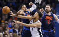 Spurs bất lực với sức mạnh của 'siêu anh hùng' Russell Westbrook