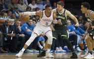 Chơi tệ hại ở hiệp một, OKC Thunder bị Bucks cắt đứt mạch bất bại
