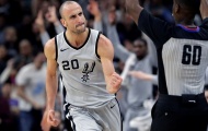 Ghi 26, lão tướng Manu Ginobili sánh vai với Michael Jordan