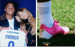 Endrick tri ân vợ bằng đôi giày đặc biệt khi lên tuyển Brazil