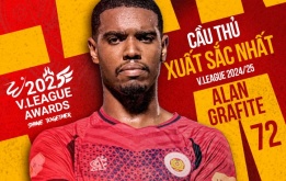 Alan Grafite lập hat-trick danh hiệu cá nhân xuất sắc tại V-League