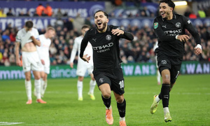 Marmoush ghi bàn, Man City ngược dòng giành vé vào tứ kết EFL Cup