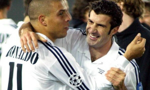 Huyền thoại Ronaldo trêu chọc vợ đồng đội tại Real Madrid, Luis Figo đáp trả cực hài hước