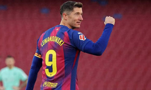 Lewandowski tiết lộ cảm xúc sau bàn thắng lịch sử cho Barcelona