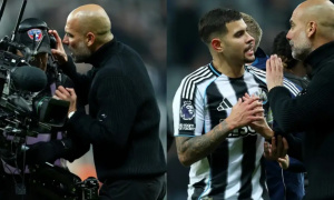 Guardiola nổi nóng với quay phim và Bruno sau trận thua Newcastle