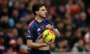 Arsenal: Arteta thách thức Rice nâng tầm ném biên