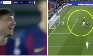 Pedri bóc mẽ bàn thắng hài hước của Kounde trước Frankfurt