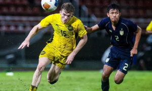 U22 Malaysia mất mũi nhọn Fergus Tierney trước bán kết SEA Games 33