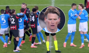 Siêu cúp Ý: McTominay nổi giận với Tomori khi Napoli hạ AC Milan