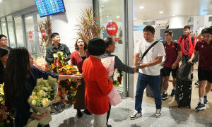 NHM đón U22 Việt Nam về nước sau HCV SEA Games 33