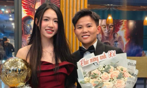 Trần Thị Duyên gửi lời chúc mừng tới Quả bóng vàng Nguyễn Thị Bích Thùy