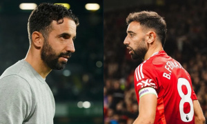 Ruben Amorim xác nhận Bruno Fernandes vắng mặt trong trận gặp Wolves