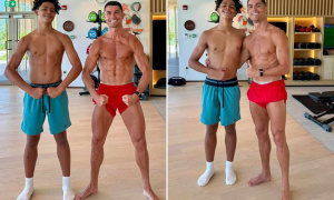 Cristiano Jr và bản thiết kế thể chất hoàn hảo tuổi 15