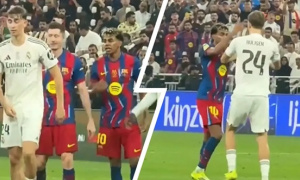 Lamine Yamal mất bình tĩnh, gây hấn với Dean Huijsen