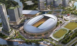 CĐV ĐNÁ choáng ngợp trước siêu dự án sân Rạch Chiếc 75.000 chỗ ngồi