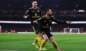 Matheus Cunha lập công, MU bắn hạ Arsenal trong trận cầu 5 bàn thắng