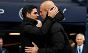 Arteta là rào cản cuối cùng cho kỷ lục của Pep Guardiola