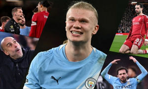 Ba điểm kịch tính tại Anfield đưa Man City trở lại đường đua