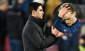 Arteta lo sốt vó vì chấn thương của Odegaard và Calafiori