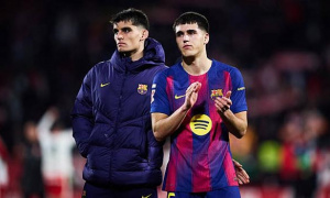 Sao trẻ Barca nổi giận với trọng tài sau trận thua Girona