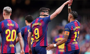 Chấm điểm Barcelona: Hai thái cực Raphinha - Lewandowski