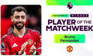 Giúp MU đua top 4, Bruno ẵm danh hiệu hay nhất vòng 30
