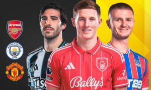 Arsenal nhắm bộ ba tiền vệ 100 triệu bảng